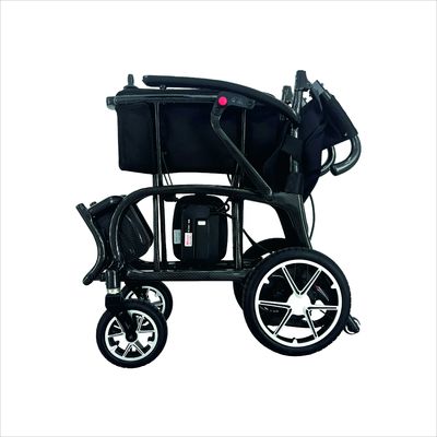 13 kg Sedile a rotelle elettrico pieghevole in fibra di carbonio leggero con ruote in lega di magnesio