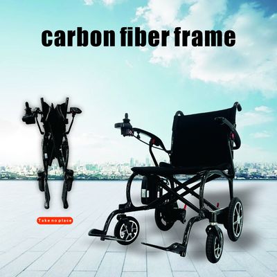 13 kg Sedile a rotelle elettrico pieghevole in fibra di carbonio leggero con ruote in lega di magnesio