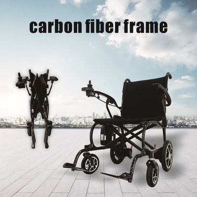 sedia a rotelle elettrica a controllo remoto con design leggero e telaio in fibra di carbonio