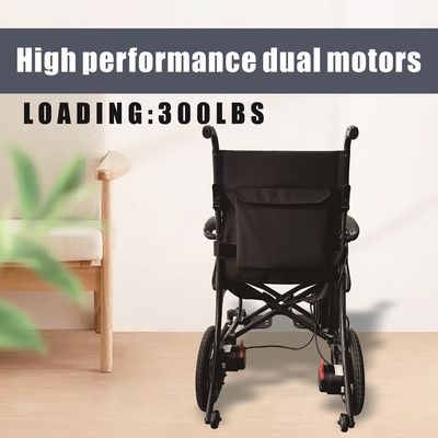 Sedia a rotelle elettrica pieghevole 2024 con motore DC24V150W*2 e frenatura elettromagnetica