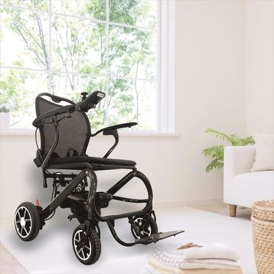 Sedia a rotelle elettrica pieghevole, portatile e facile da trasportare per disabili e anziani