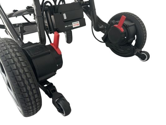 Capacità di carico 300 lbs sedia a rotelle elettrica con design pieghevole e materiale in fibra di carbonio
