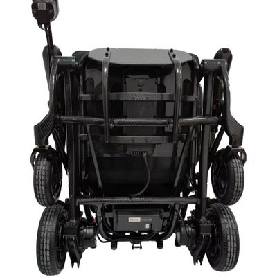 Distanza di guida di 10 km sedia a rotelle elettrica in fibra di carbonio per disabili
