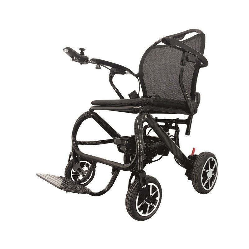 Sedia a rotelle elettrica pieghevole con dimensioni del sedile W460mm*D390mm e distanza di guida di 10 km
