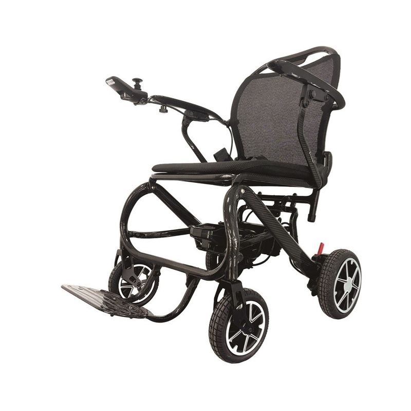 Sedia a rotelle elettrica pieghevole, portatile e facile da trasportare per disabili e anziani