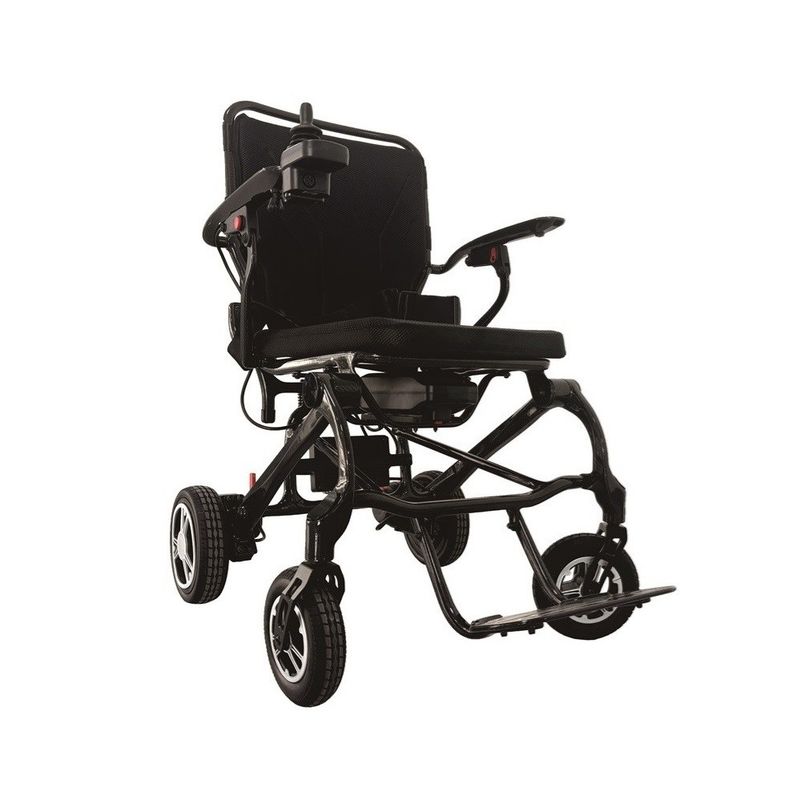 sedia a rotelle elettrica per facili spostamenti e stoccaggio da parte di disabili e anziani