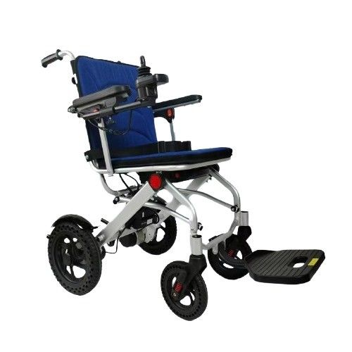 Sedile a rotelle di alluminio pieghevole COLORE ARGENTO Sedile a rotelle sportivo leggero in lega di alluminio